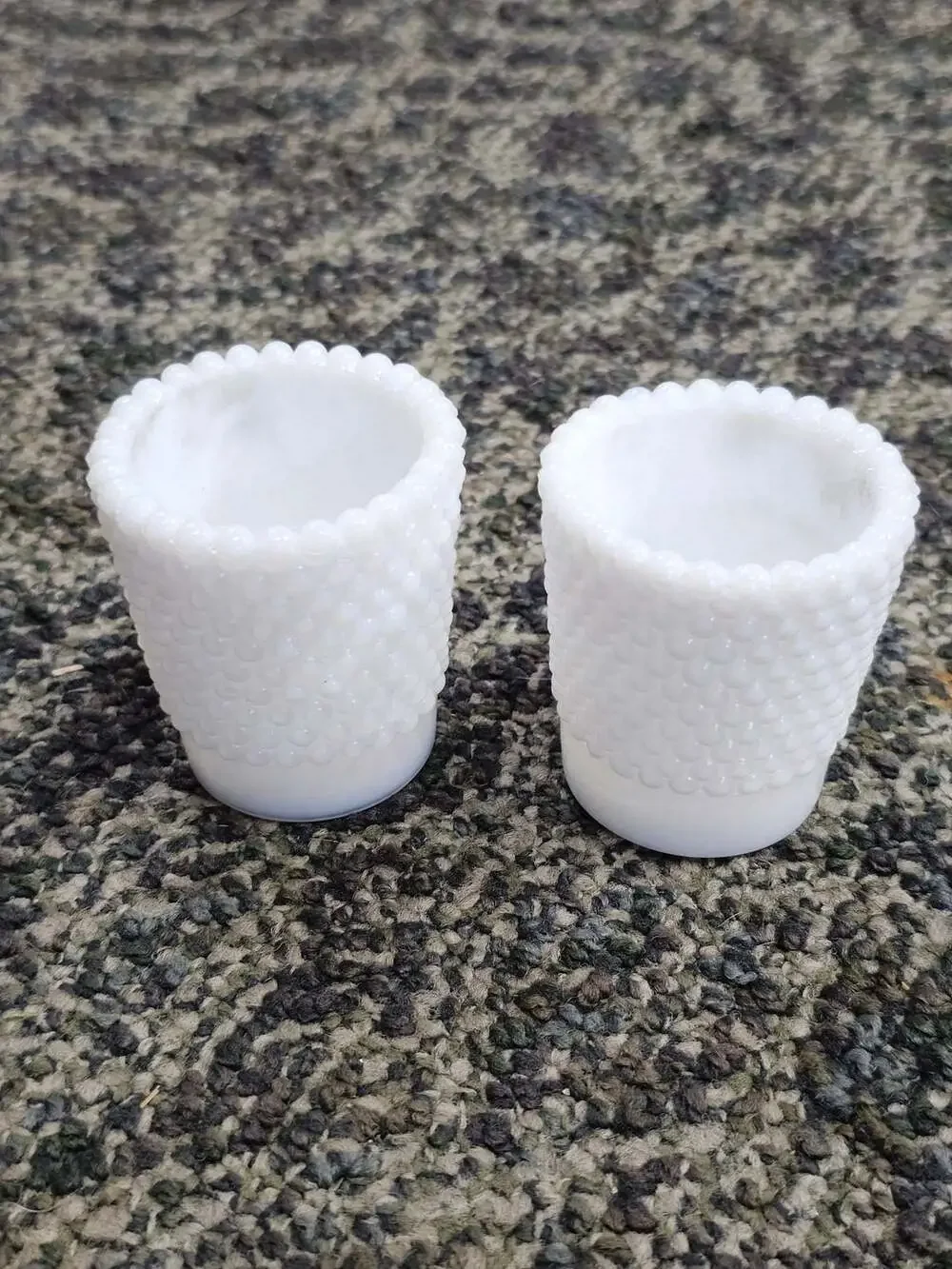 Vintage Milk Glass Hobnail Toothpick Holder